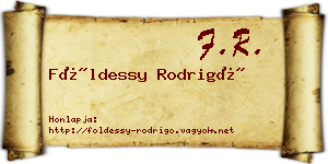 Földessy Rodrigó névjegykártya